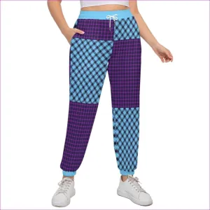 Tartan Women's Sports Trousers With Waist Drawstring Voluptuous ( ) Plus Size