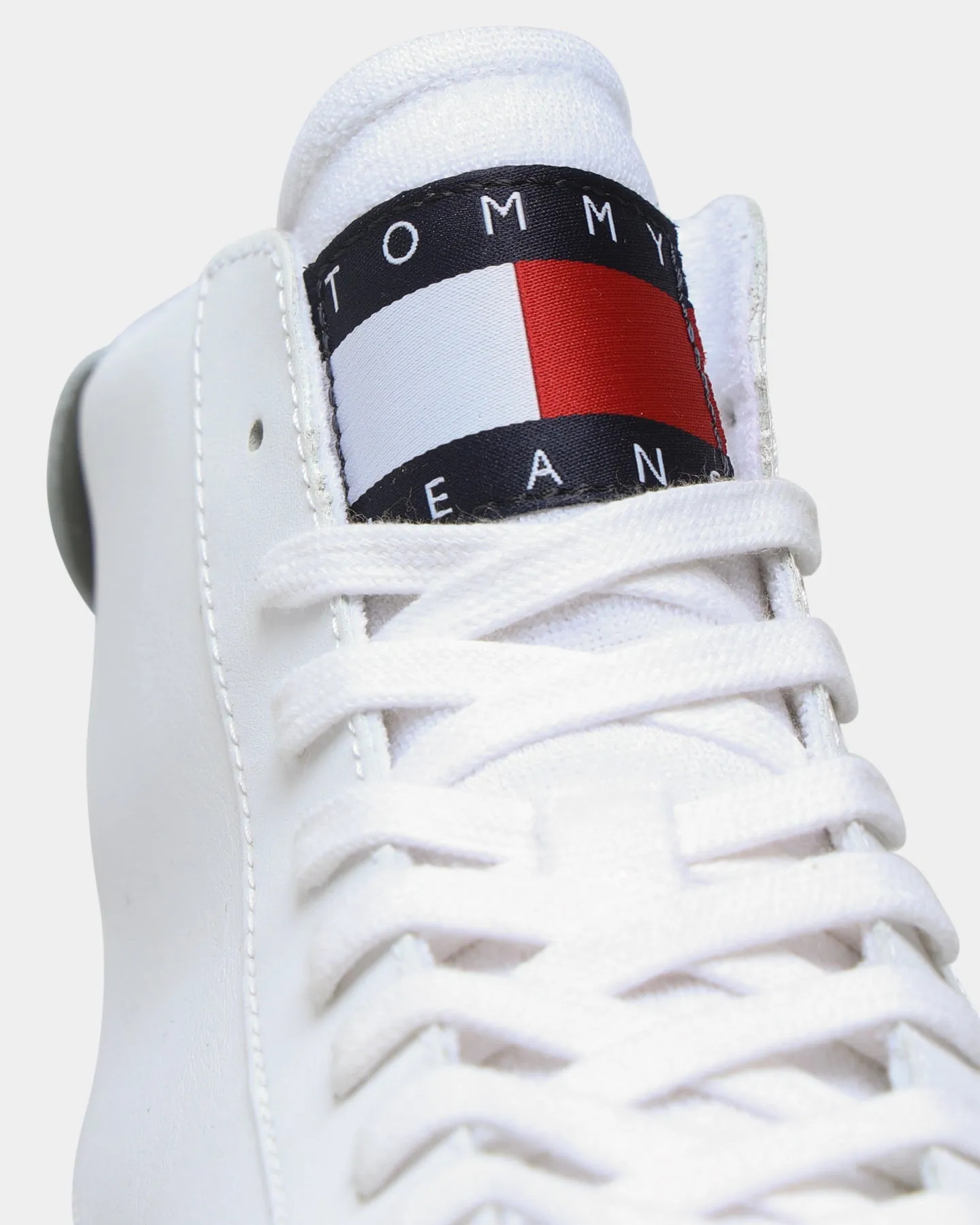 Tommy Jeans Leather High-Top Vulcanised White