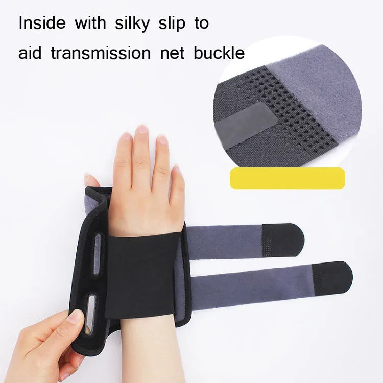 Two-Way Compression Stabilized Support Plate Wrist Brace Fracture Sprain Rehabilitation Wrist Brace, Specification: Right Hand M (Black)