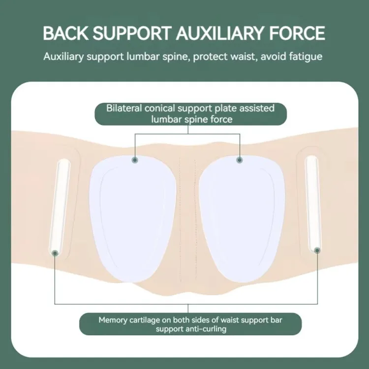 Ultra-thin Waist Belt Lumbar Support Breathable Back Spine Support Corset, Size: XL