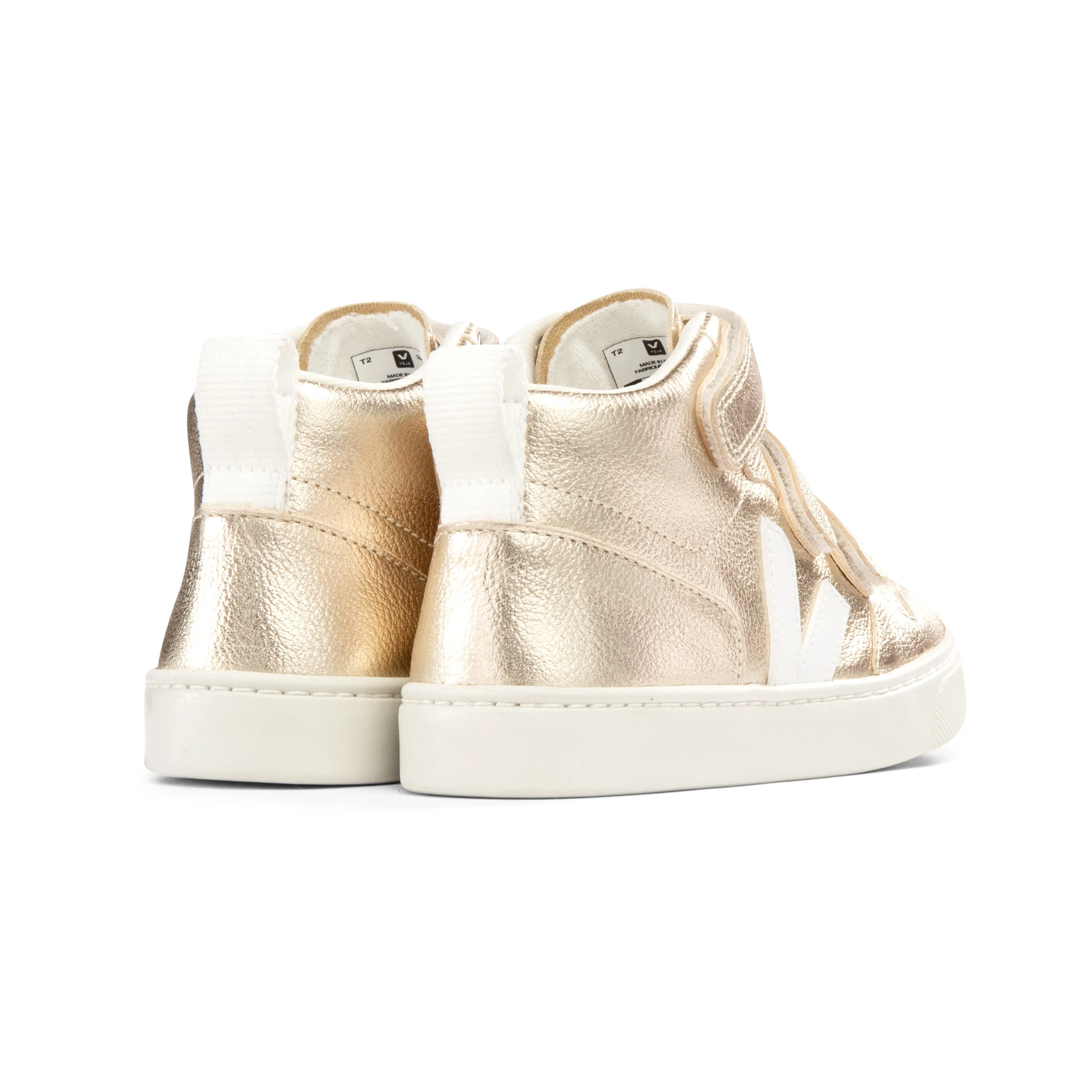 V-10 High Top Velcro Sneakers - Platine