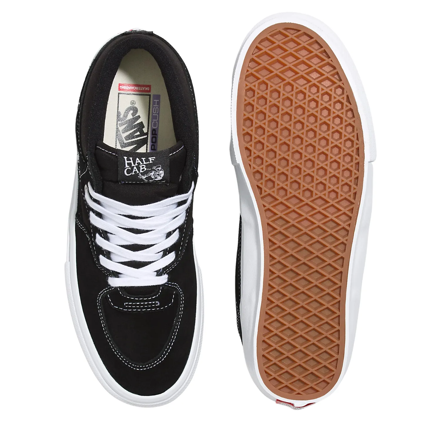 Vans Skate Half Cab Black/White - Men's Shoes