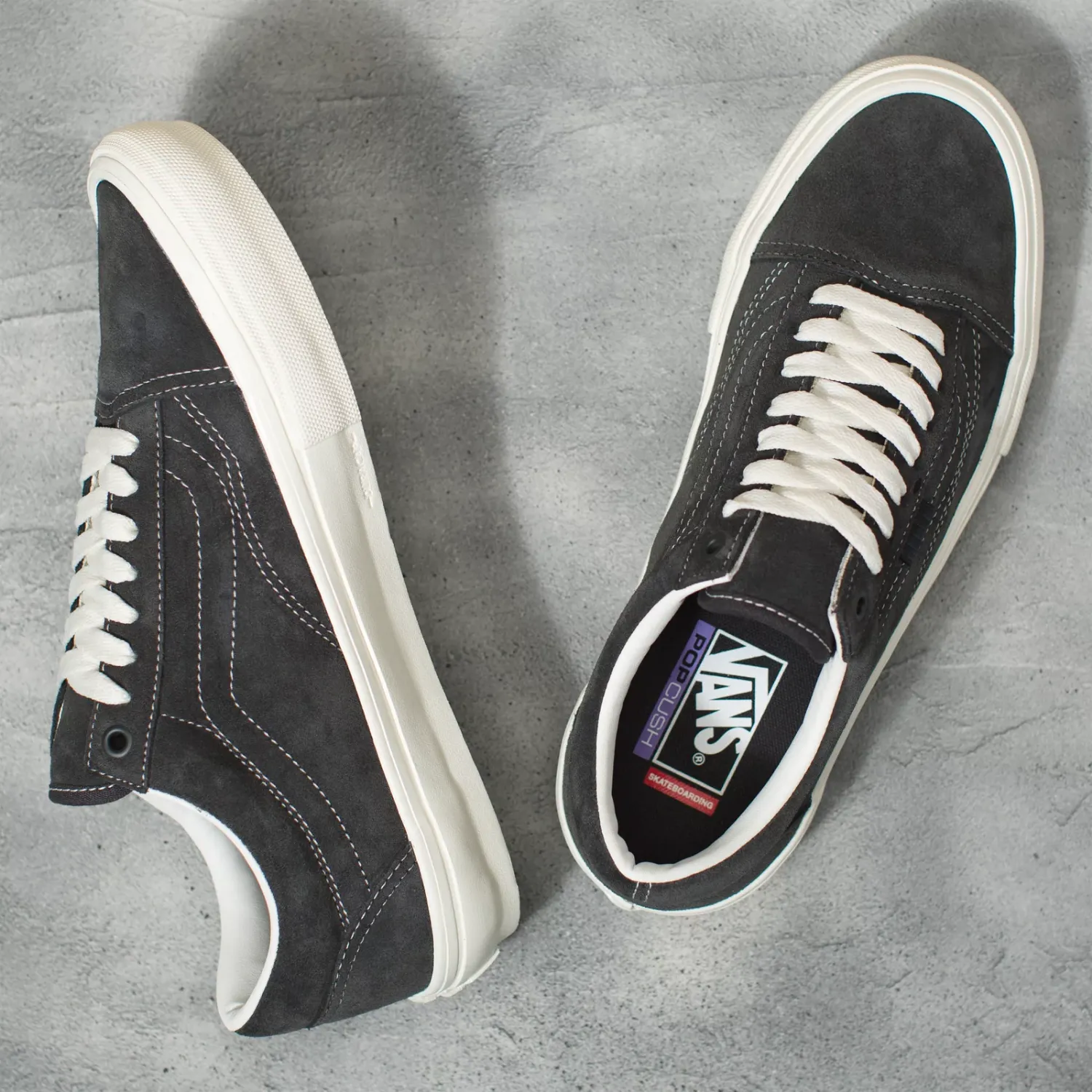 Vans Skate Old Skool Raven/Marshmallow Men's Skate Shoes