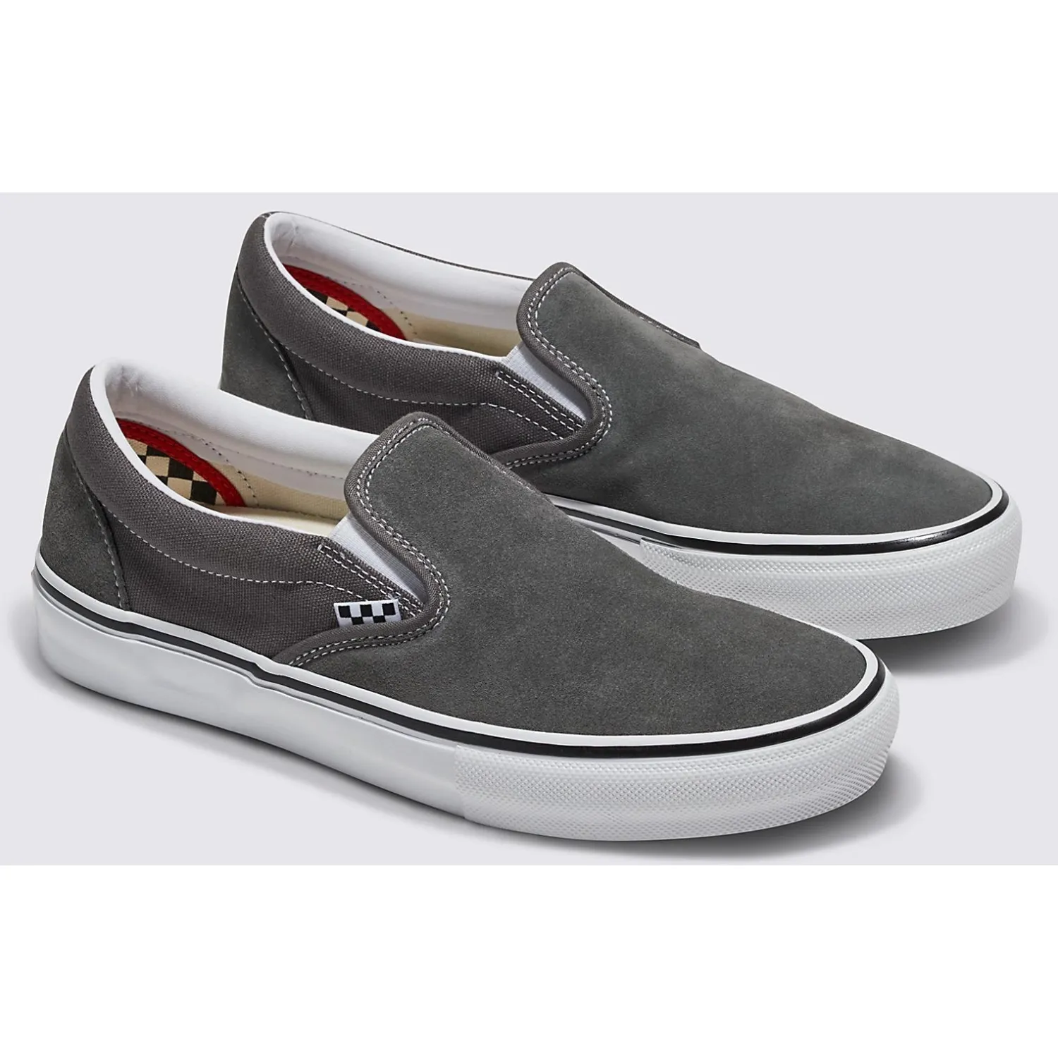 Vans Skate Slip-On Shoes Pewter/White