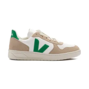 Veja V-10 Chromefree Leather Shoe - White Emeraude/Sahara