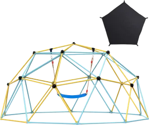 Vevor Climbing Dome 10' Jungle Gym Supports 750 Lbs. Outdoor Play Center with Swing and Hammock New