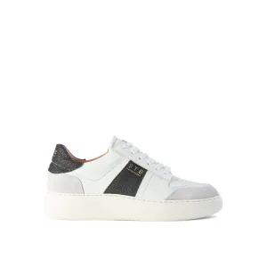 Vinca Leather Sneakers (Black   White)