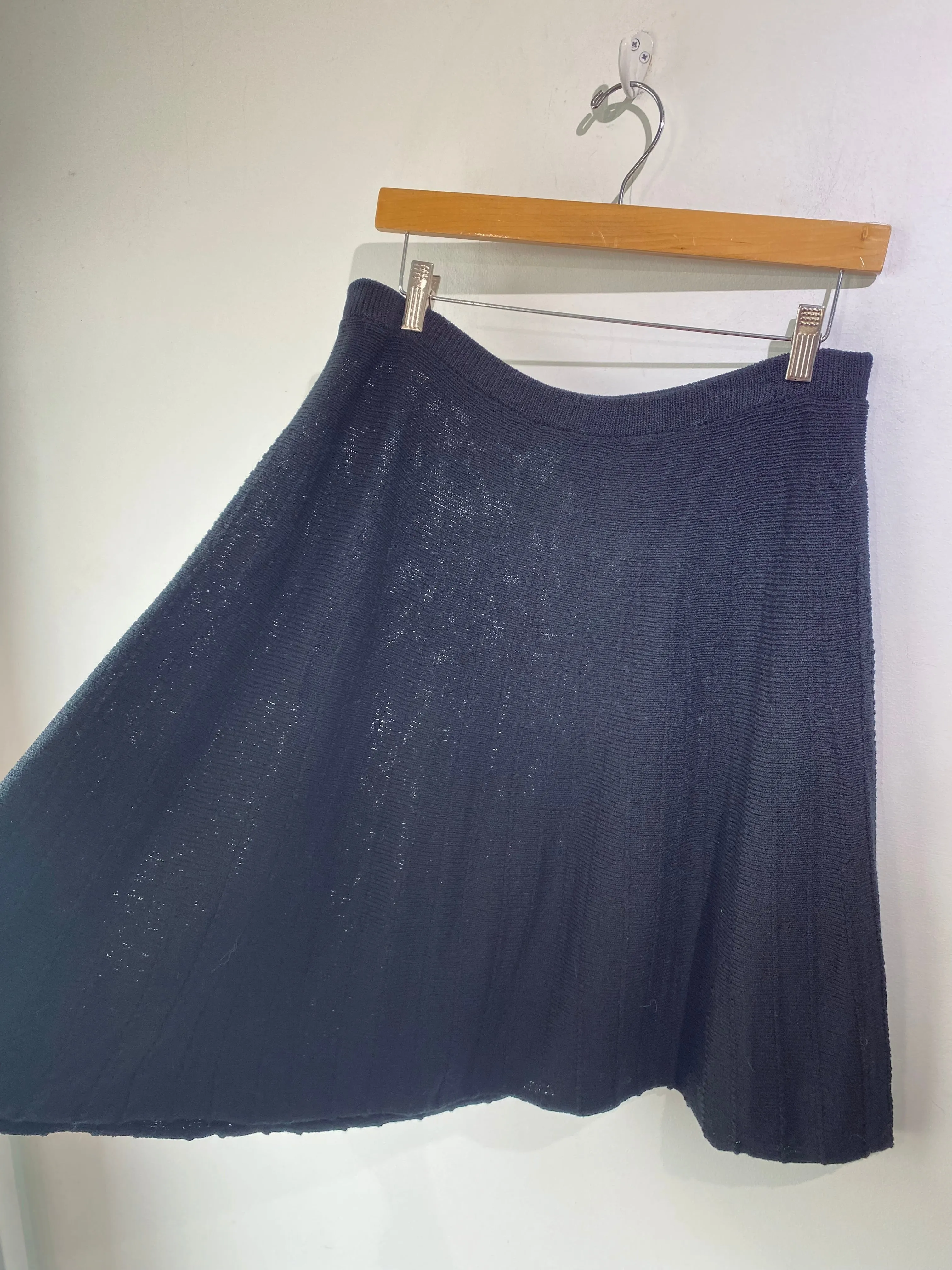 Vintage Black Knit Skirt