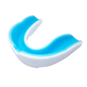 W003 Sanda Training Basketball Boxing Sports Mouth Guard EVA Braces, Style: Adult (White Blue)