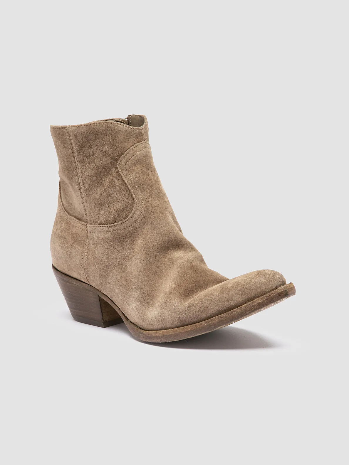 WANDA DD 103 - Taupe Suede Zip Boots