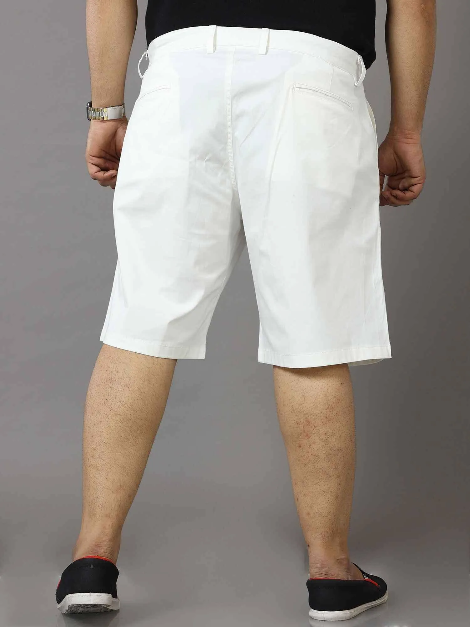 White Shorts Men's Plus Size