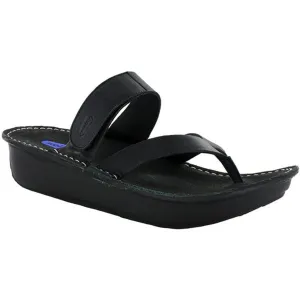 Wolky Tahiti Sandal Black Mighty Leather (Women's)