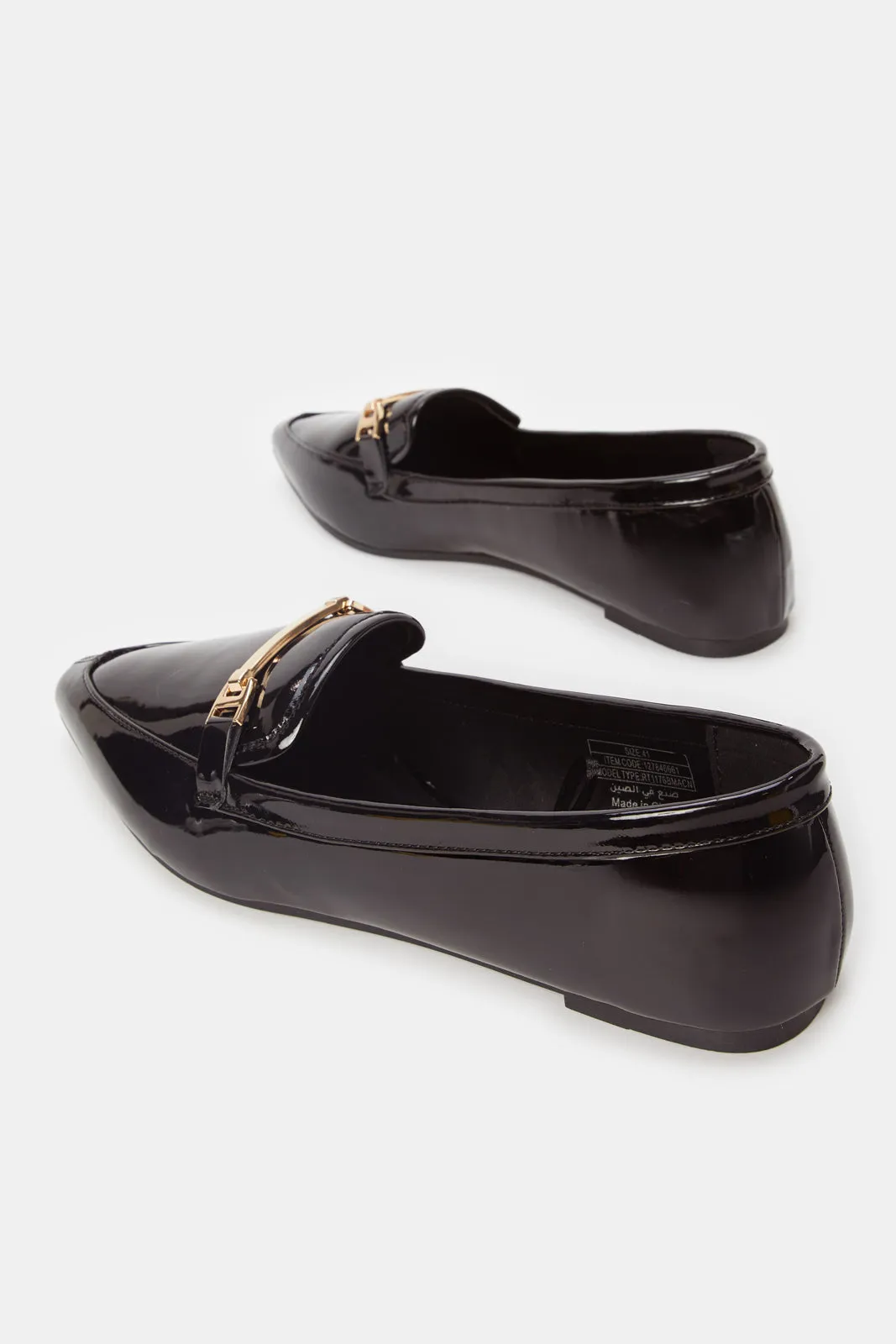 Women Black Patent Loafer