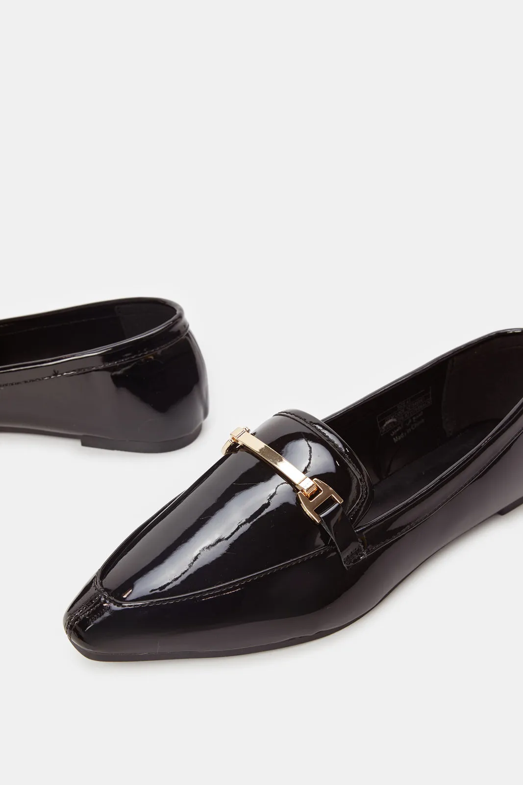 Women Black Patent Loafer