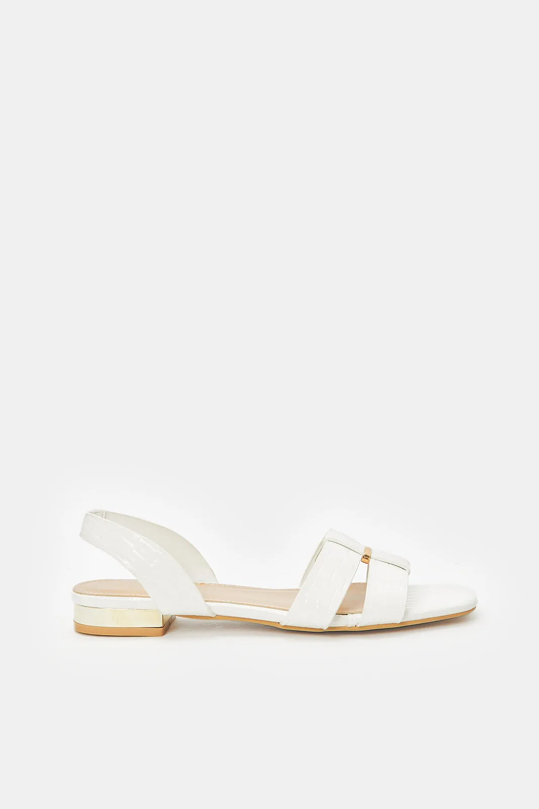 Women White Slingback Sandal