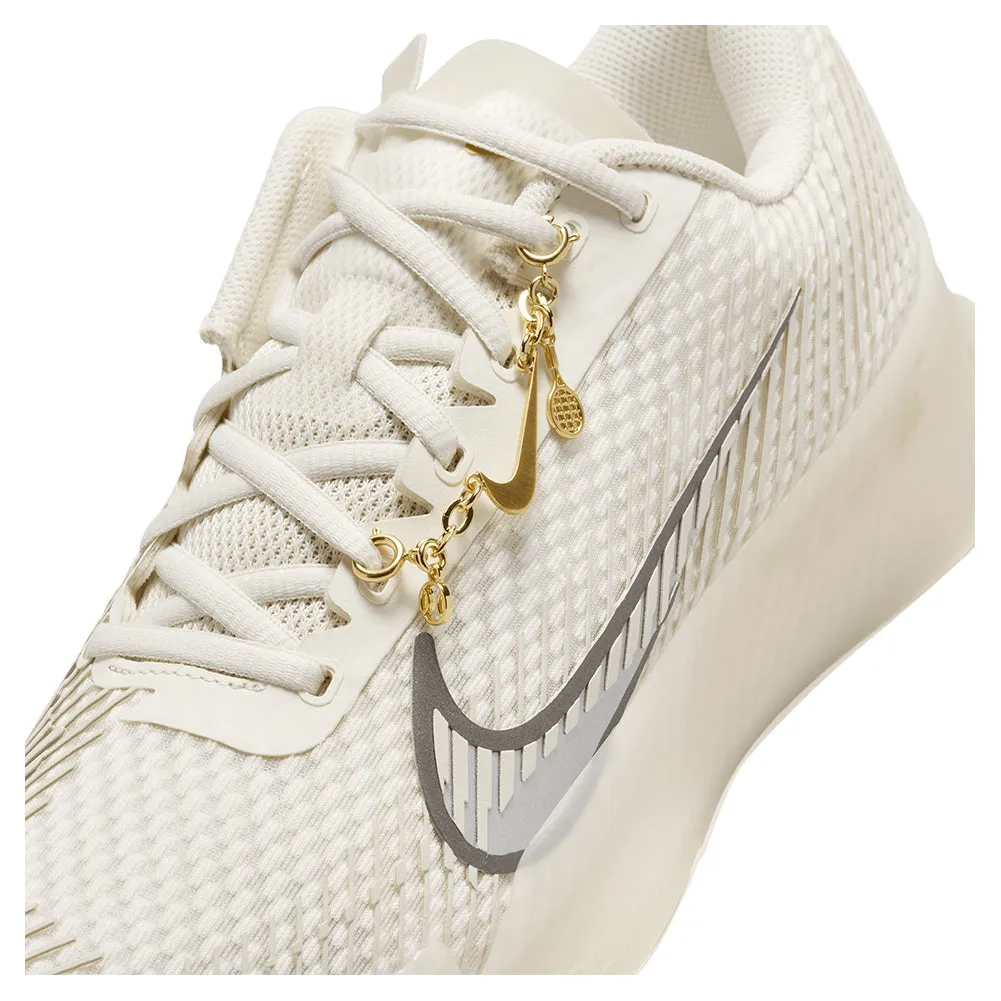 Women`s Air Zoom Vapor 11 PRM Tennis Shoes Pale Ivory and Metallic Silver