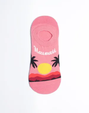 Women's Hawaii Palm Tropical No Show Socks