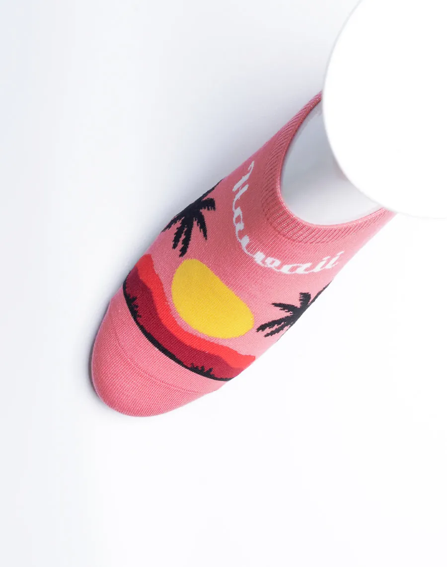 Women's Hawaii Palm Tropical No Show Socks