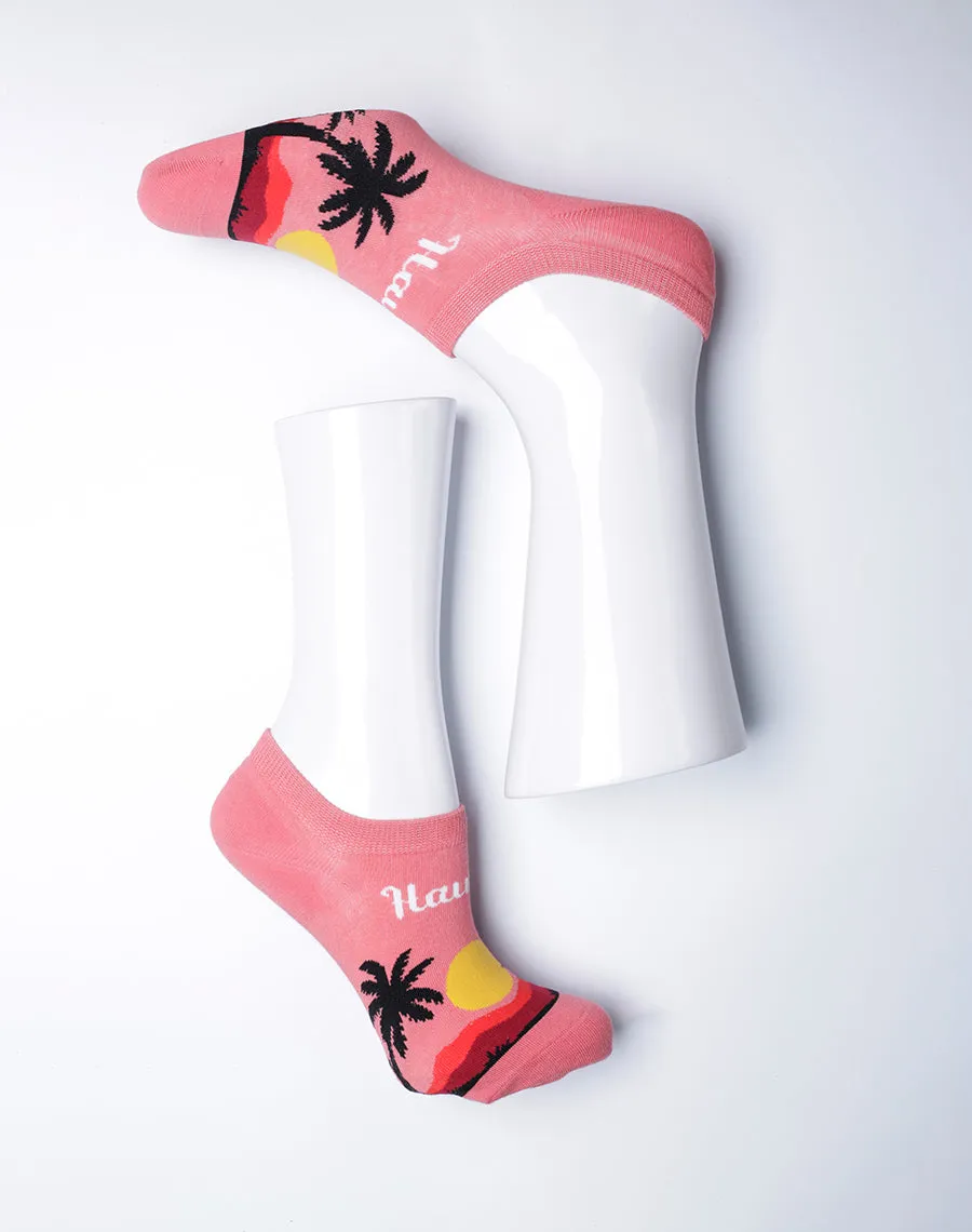 Women's Hawaii Palm Tropical No Show Socks