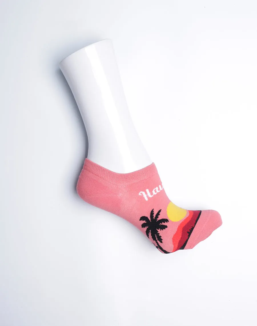 Women's Hawaii Palm Tropical No Show Socks