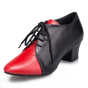 Women's Real Leather 4.5cm Heels Teaching & Practice Shoes Ballroom Dance Shoes