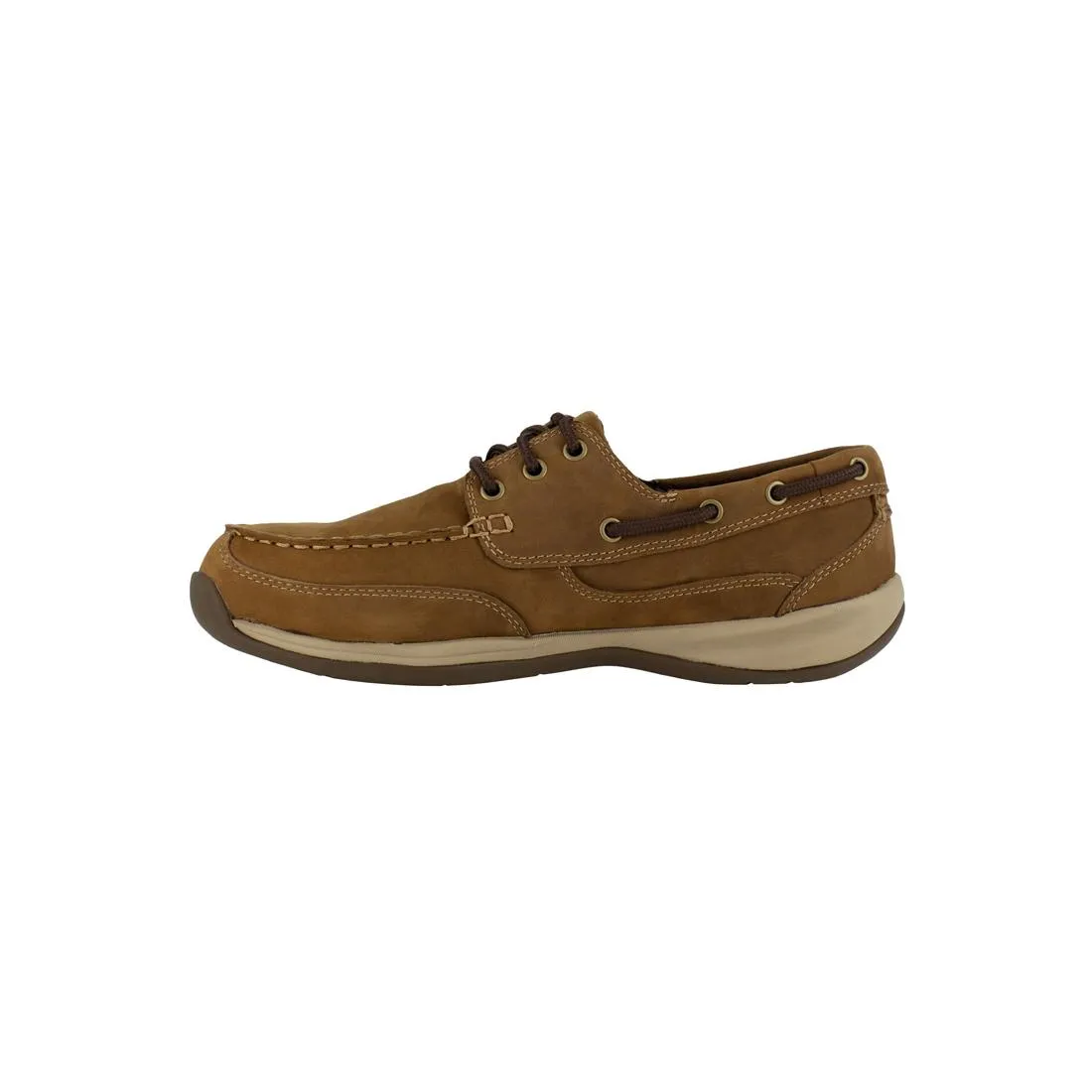 Women's Sailing Club Steel-Toe Slip On Work Shoe Brown