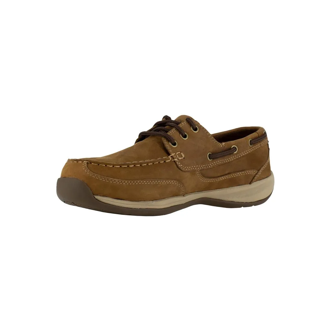 Women's Sailing Club Steel-Toe Slip On Work Shoe Brown